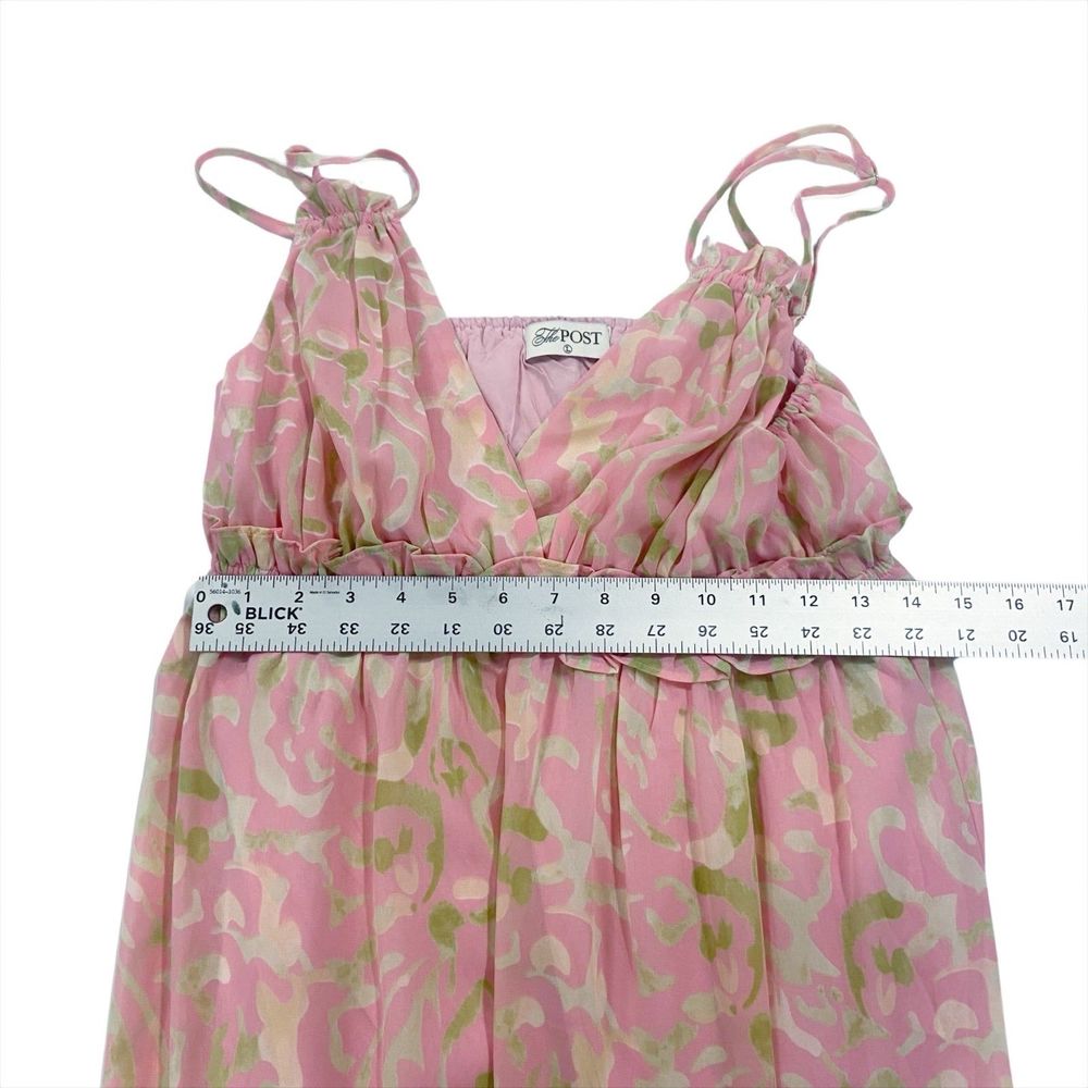 The Post | Luna Maxi Dress Coral, Lined & Adjustable Straps, Size Large - Picture 12 of 12